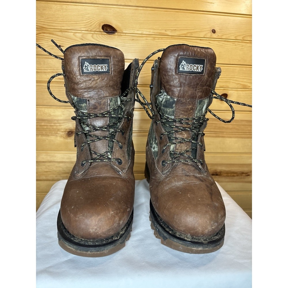 Rocky Rider 8" Outdoor Boots Camouflage 800 Grams Thinsulate Ultra RO011 Sz 8.5
